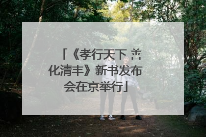 《孝行天下 善化清丰》新书发布会在京举行