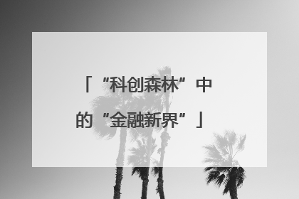 “科创森林”中的“金融新界”