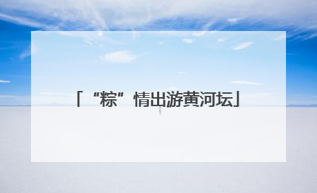 “粽”情出游黄河坛