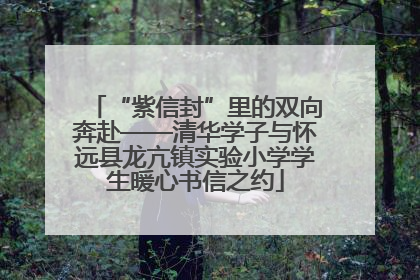 “紫信封”里的双向奔赴——清华学子与怀远县龙亢镇实验小学学生暖心书信之约