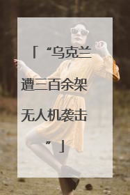 “乌克兰遭三百余架无人机袭击”