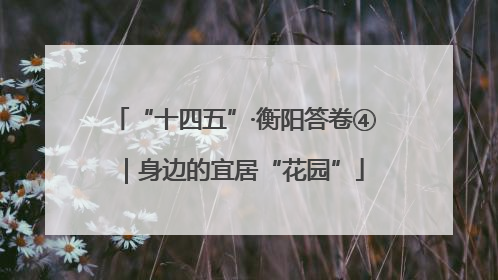 “十四五”·衡阳答卷④｜身边的宜居“花园”