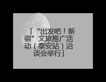 “出发吧！新疆”文旅推广活动（泰安站）洽谈会举行