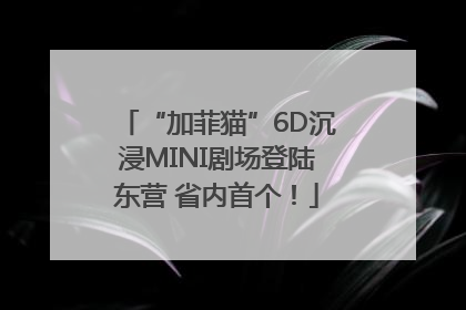 “加菲猫”6D沉浸MINI剧场登陆东营 省内首个！