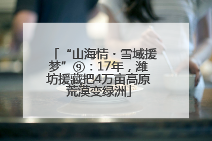 “山海情・雪域援梦”⑨：17年，潍坊援藏把4万亩高原荒漠变绿洲
