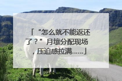 “怎么就不能返还了？”月壤分配现场，压迫感拉满……
