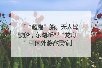 “超跑”船、无人驾驶船，东湖新型“龙舟”引国外游客震惊