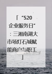 “520 企业服务日”：三湘南湖大市场灯石城赋能商户与职工