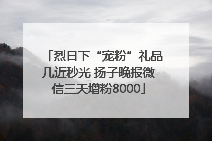 烈日下“宠粉”礼品几近秒光 扬子晚报微信三天增粉8000