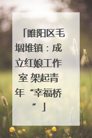 睢阳区毛堌堆镇：成立红娘工作室 架起青年“幸福桥”