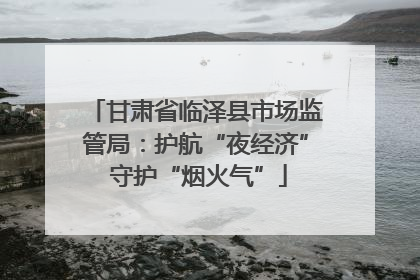 甘肃省临泽县市场监管局：护航“夜经济” 守护“烟火气”