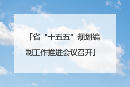 省“十五五”规划编制工作推进会议召开