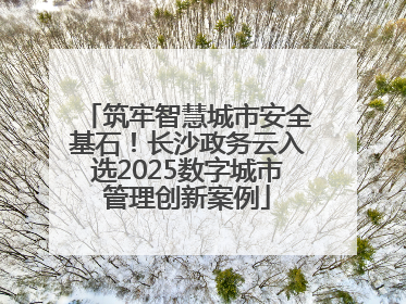筑牢智慧城市安全基石！长沙政务云入选2025数字城市管理创新案例