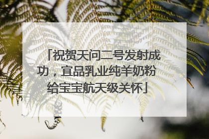 祝贺天问二号发射成功，宜品乳业纯羊奶粉给宝宝航天级关怀