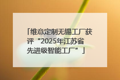 维意定制无锡工厂获评“2025年江苏省先进级智能工厂”