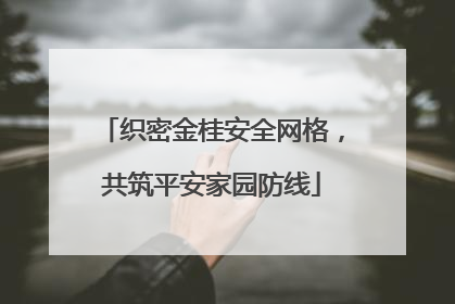 织密金桂安全网格，共筑平安家园防线