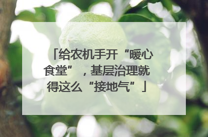 给农机手开“暖心食堂”，基层治理就得这么“接地气”