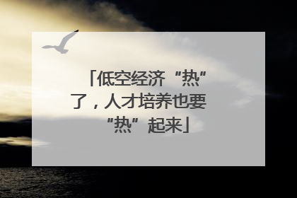 低空经济“热”了，人才培养也要“热”起来