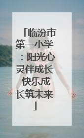 临汾市第一小学：阳光心灵伴成长 快乐成长筑未来