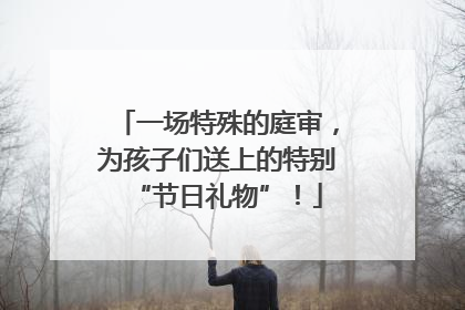 一场特殊的庭审，为孩子们送上的特别“节日礼物”！