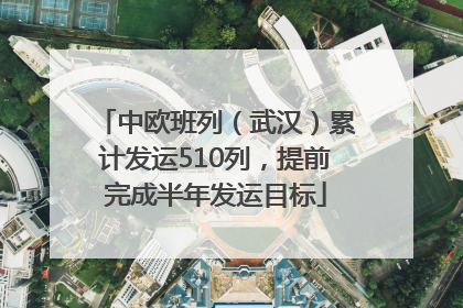 中欧班列（武汉）累计发运510列，提前完成半年发运目标