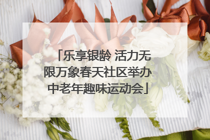 乐享银龄 活力无限万象春天社区举办中老年趣味运动会