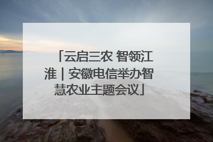 云启三农 智领江淮｜安徽电信举办智慧农业主题会议