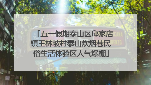 五一假期泰山区邱家店镇王林坡村泰山炊烟巷民俗生活体验区人气爆棚