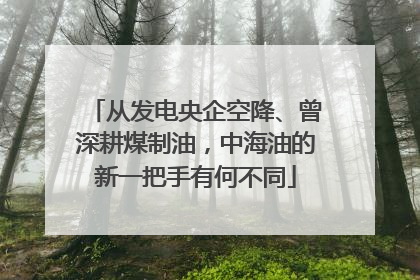 从发电央企空降、曾深耕煤制油，中海油的新一把手有何不同