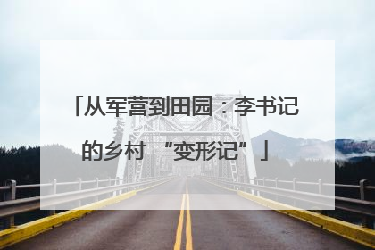 从军营到田园：李书记的乡村 “变形记”