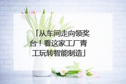 从车间走向领奖台！看这家工厂青工玩转智能制造