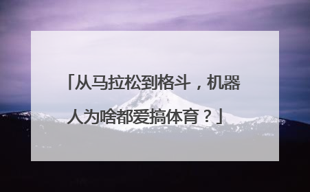 从马拉松到格斗，机器人为啥都爱搞体育？
