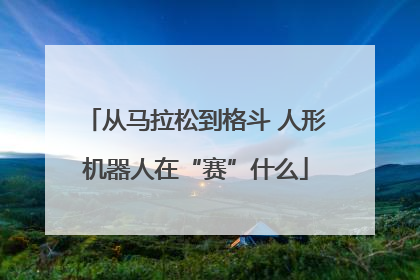 从马拉松到格斗 人形机器人在“赛”什么
