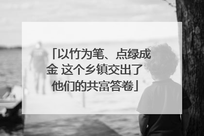 以竹为笔、点绿成金 这个乡镇交出了他们的共富答卷