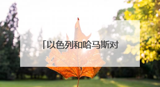 以色列和哈马斯对美国的加沙停火方案态度显“温差”
