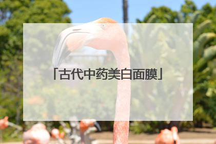 古代中药美白面膜