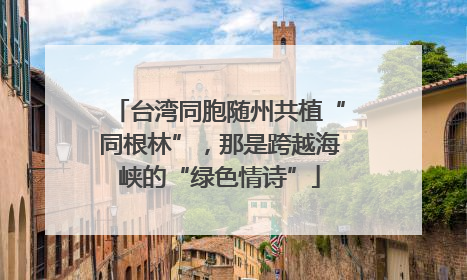 台湾同胞随州共植“同根林”，那是跨越海峡的“绿色情诗”