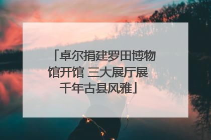 卓尔捐建罗田博物馆开馆 三大展厅展千年古县风雅