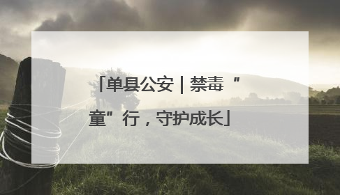 单县公安｜禁毒“童”行，守护成长