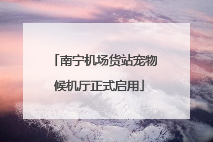 南宁机场货站宠物候机厅正式启用