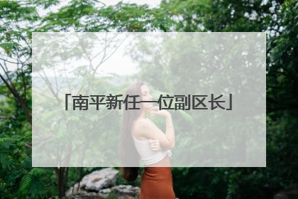 南平新任一位副区长
