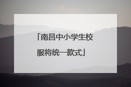 南昌中小学生校服将统一款式