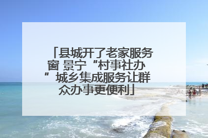 县城开了老家服务窗 景宁“村事社办”城乡集成服务让群众办事更便利