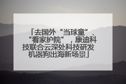 去国外“当球童”、“看家护院”，康迪科技联合云深处科技研发机器狗出海新场景