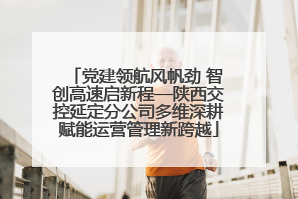 党建领航风帆劲 智创高速启新程—陕西交控延定分公司多维深耕赋能运营管理新跨越