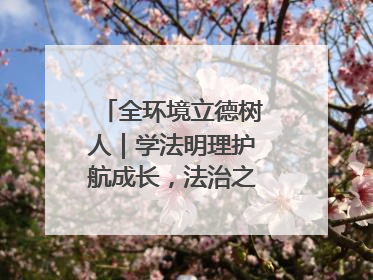全环境立德树人｜学法明理护航成长，法治之光闪耀校园