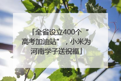全省设立400个“高考加油站”，小米为河南学子送祝福
