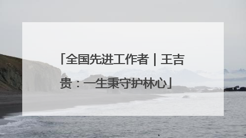 全国先进工作者｜王吉贵：一生秉守护林心