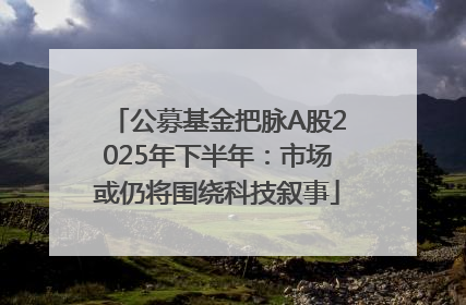 公募基金把脉A股2025年下半年：市场或仍将围绕科技叙事