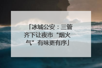 冰城公安：三管齐下让夜市“烟火气”有味更有序